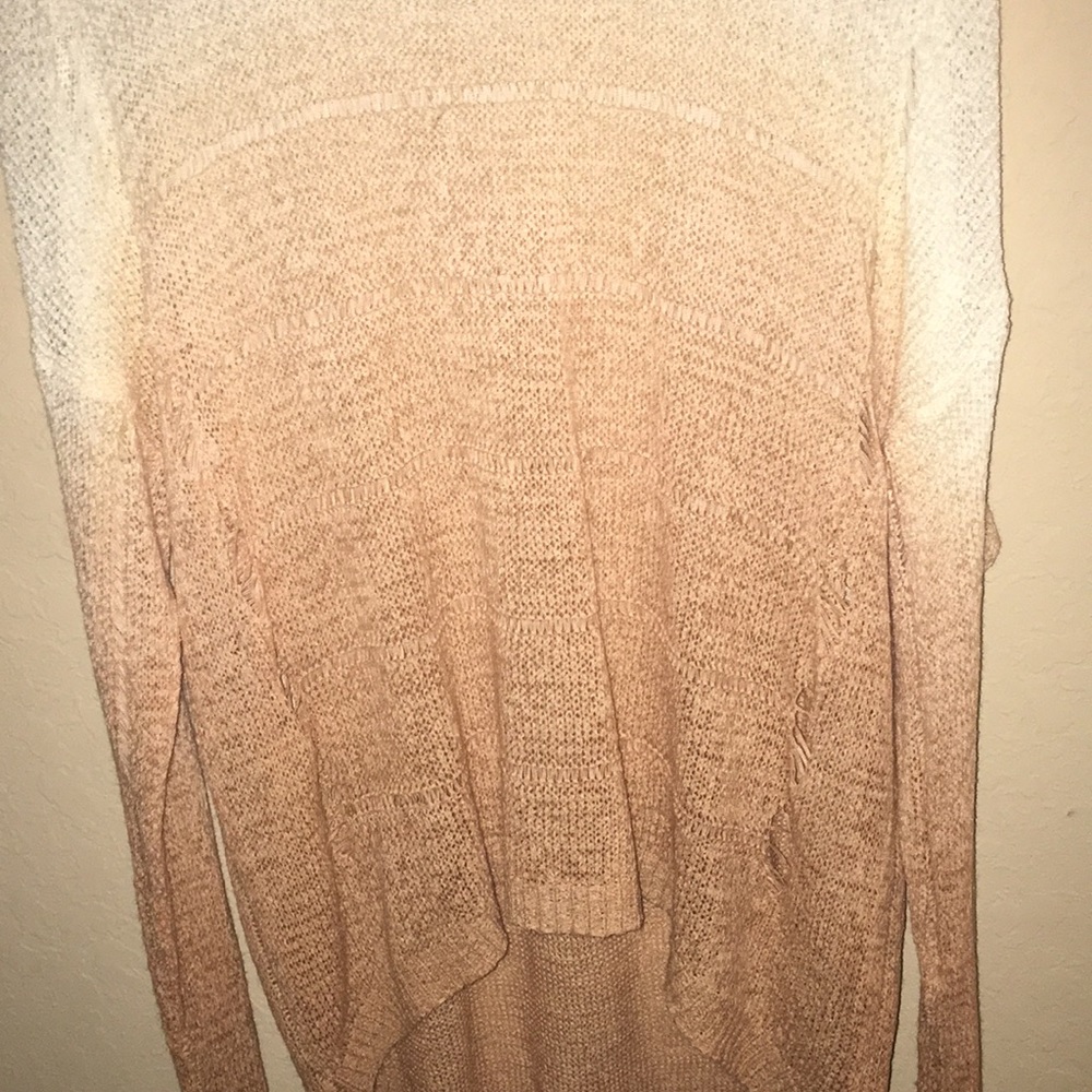 Honolua Wahine Ombré Cream Salmon Sweater Large